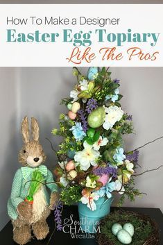 Easter Topiary Diy, Easter Egg Topiary, Egg Topiary, Easter Topiary, Urban Gardening Ideas, Topiary Diy, Pink Dorm, Plastic Easter Eggs, Cute Dorm Rooms