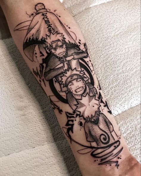 Naruto Anime Tattoo, Cupid Tattoo, Pineapple Tattoo, Rune Tattoo, Forarm Tattoos, One Piece Tattoos, Naruto Tattoo, Geek Tattoo, Half Sleeve Tattoos For Guys