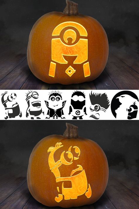 Pumpkin Carving Ideas Despicable Me, Pumpkin Carving Ideas Hedgehog, Easy Minion Pumpkin Carving, Minion Pumpkin Carving Stencils, Minon Pumpkins Carving, Silly Face Pumpkin Carving Ideas, Pumpkin Carving Ideas Minions, Pumpkin Carving Ideas Minion, Pumpkin Template Carving