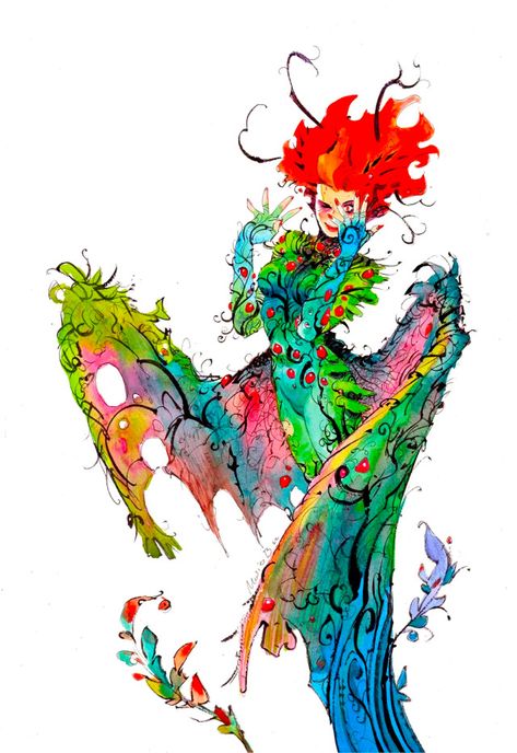 Who Is Megamind Dc Poison Ivy, Variant Covers, Poison Ivy, Comic Book Artists, Comic Covers, Comic Character, Watercolor And Ink, Cover Art, Red Hair