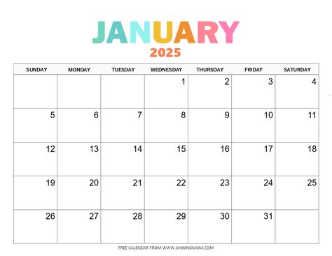 Free Printable Calender, Printable Calender, Calender Printables, Calendar With Holidays, Lemon Set, January Calendar, Printable Calendars, Today Calendar, January 2025