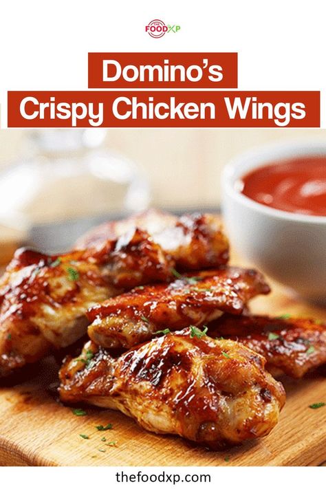 Recreate chicken wings in Domino's Style at the comfort of your kitchen with this Domino's Chicken Wings recipe. This copycat recipe is easy to put together in just no time. Try it for yourself and let us know at TheFoodXP blog how it turned out for you. #dominoschickenwings #dominoschickenwingsrecipe #dominosrecipes #chickenwingsrecipes Hot Chicken Wings Recipe, Copycat Meals, Baked Chicken Wings Recipe, Best Chicken Wing Recipe, Barbecue Chicken Wings, Hot Wing Recipe, Awesome Chicken, Chicken Wing Recipes Baked, Wing Recipe