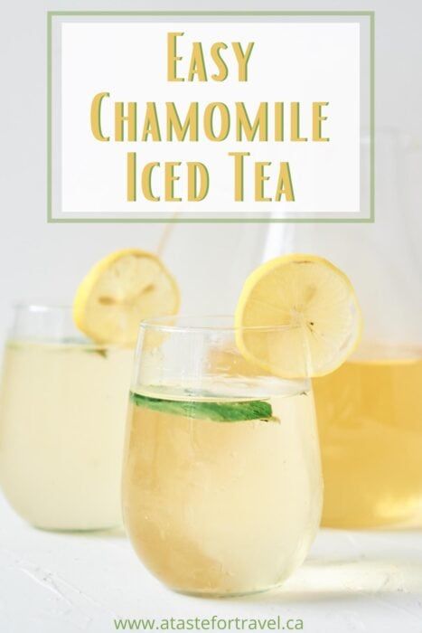 Herbal Ice Tea Recipes, Camomile Tea Iced, Chamomile Iced Tea Recipe, Fresh Camomile Tea, Iced Chamomile Tea Recipes, Chamomile Drinks, Chamomile Iced Tea, Camomile Tea Recipe, Herbal Iced Tea Recipes