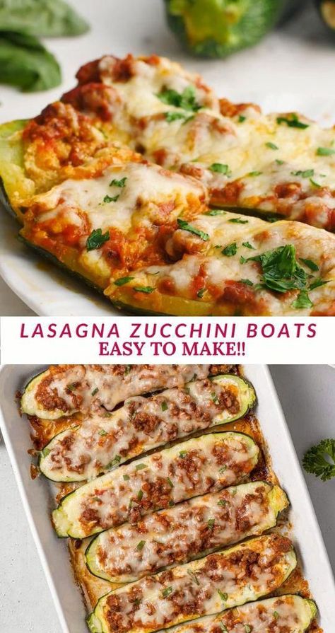 Lasagna Zucchini Boats, Lasagna Zucchini, Zucchini Recipes Healthy, Summer Zucchini, Boiled Egg Diet Plan, Zucchini Boats, Health Dinner Recipes, Spaghetti Sauce, Zucchini Recipes