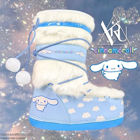 The Blizz comes with white vegan fur upper and printed vegan leather detail. Equipped with a blue rubber outsole, the blue laces come with white pom poms. Yru Shoes Platform, Sanrio Jacket, Yru Shoes, Silly Clothes, 17th Birthday Gifts, Calico Critters Families, Hello Kitty Shoes, Hero Team, Kawaii Shoes