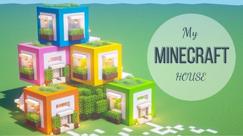 Minecraft Colourful Builds, Minecraft Building Ideas Rainbow, Colorful Minecraft Houses, Pride Minecraft Builds, Minecraft Gradient Builds, Rainbow Minecraft Builds, Minecraft Building Ideas Video, Minecraft Rainbow Builds, Rainbow Minecraft