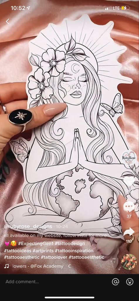 Mother Earth Tattoo, Underboob Tattoo Designs, Arm Sleeve Tattoos For Women, Earth Tattoo, Lily Flower Tattoos, Mother Nature Tattoos, Mystical Tattoos, Hand Tattoos For Girls, Virgo Tattoo