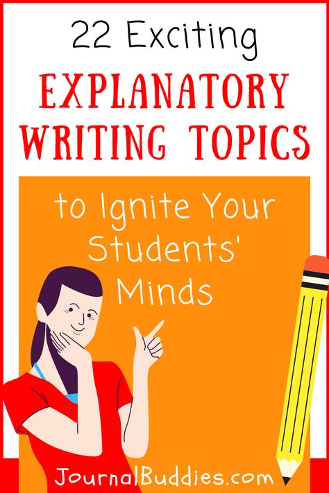 Are you feeling confused and overwhelmed by your next writing assignment? Don't worry, we've got you covered! In this article, we'll provide you with 22 explanatory writing topics and prompts to help you get inspired and tackle your project with confidence. Whether you're writing for school or for pleasure, these prompts will ignite your imagination and help you take your writing to a whole new level. Read on to discover the topics that are perfect for you! Teaching Writing Middle School, Expository Essay Topics, Informational Writing Prompts, College Research, College Essay Topics, Start A Book, Explanatory Writing, Reflective Writing, Explanation Writing