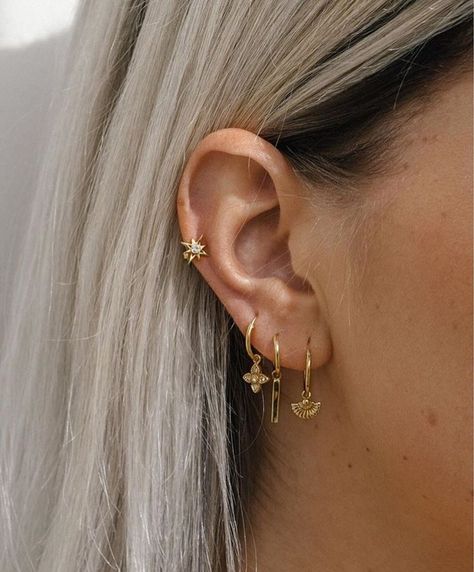 x @killerflowers x Ear Piercing For Women, Piercings Ear Conch, Piercing Snug, Conch Stud, Piercing Conch, Ear Piercing Studs, Ear Piercings Helix, Cute Ear Piercings, Ear Piercings Cartilage