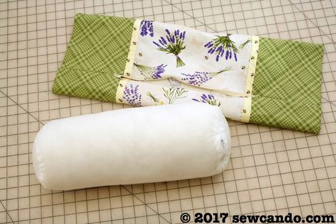 Sew Can Do: Mother's Day Lavender Garden Neck Roll Pillow Tutorial Neck Roll Pillow, Roll Pillow, Lavender Garden, Pillow Tutorial, Sewing Pillows, Doll Sewing Patterns, Sewing Basics, Pillow Cushion, Sewing Hacks