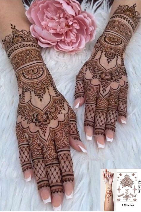 Butterflies Henna, Brown Henna Tattoo, Henna Designs For Eid, Back Hand Henna, Wedding Henna Designs, Indian Henna Designs, Simple Henna Designs, Palm Henna, Cute Henna Designs