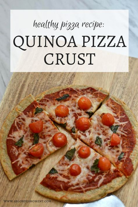 Pizza Quinoa, Quinoa Crust, Quinoa Pizza Crust, Caprese Pizza, Easy Pizza Crust, Recipe Quinoa, Perfect Quinoa, Quinoa Recipes Healthy, Healthy Pizza Recipes