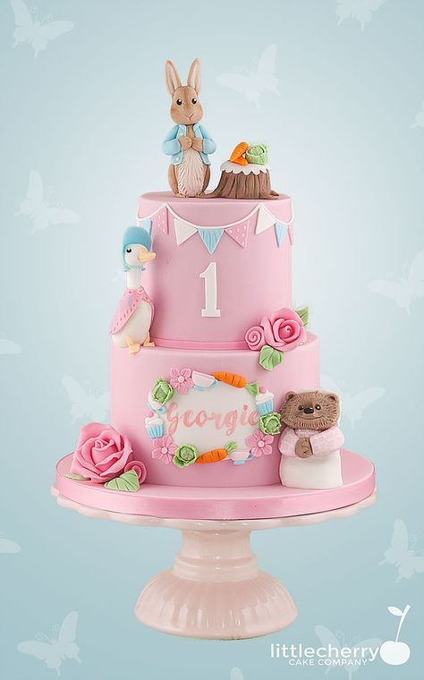 Looking for something special for your little rascal? Take a look through our gallery! Girls 2nd Birthday Cake, Cake One Year, Beatrix Potter Cake, Christening Cake Girls, Peter Rabbit Cake, Duck Cake, Peter Rabbit Birthday, Rabbit Cake, 2 Birthday Cake