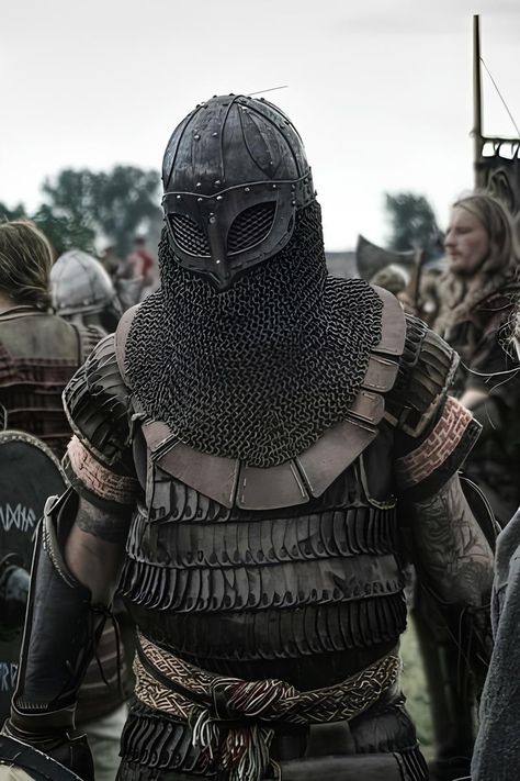 Lamellar Armor Vikings, Historical Viking Armor, Vikings Armor, Tactical Viking, Norse Armor, Viking Character, Viking Armor, Armor Clothing, Ancient Armor