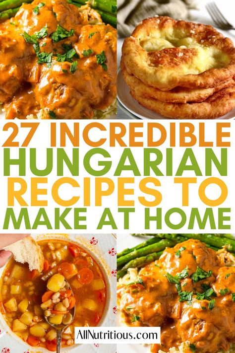 European Dinner Ideas, International Pasta Recipes, Hungarian Snacks, Something New For Dinner, Russian Dinner Recipes, Slavic Recipes, International Food Recipes, European Dinner, Hungarian Dishes