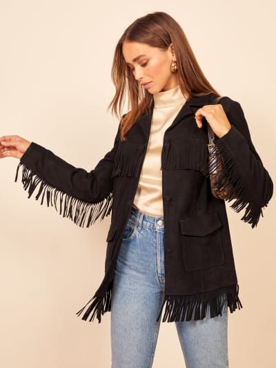 Fringe Jacket Outfit, Suede Outfit, 70s Look, Diy Jacket, Fringe Leather Jacket, Western Jacket, Suede Fringe Jacket, Jacket Outfit, Fringe Jacket