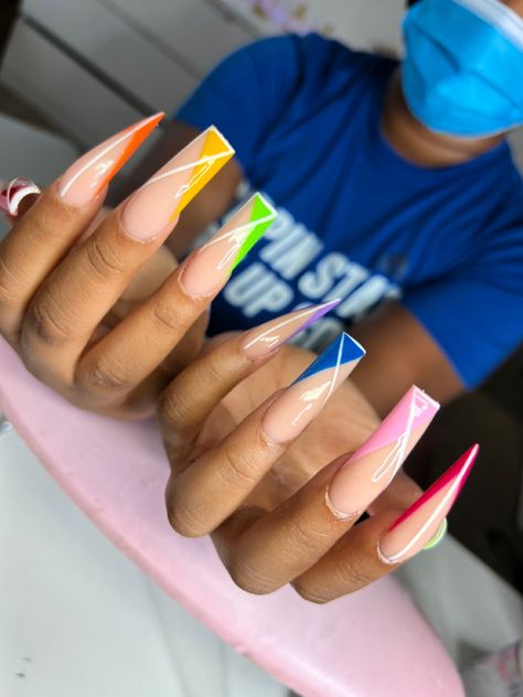 L❤️VE IS L❤️VE . . . #pridenails #loveislove #nailsofinstagram #nailart #june #pride🌈 #pride2022 #nailtrend #nailtutorials #nailvlogger #nails #nail #fashion #style #cute #beauty #beautiful #instagood #pretty #loveudad #mylove #lovehim #tolove #loveher #love #l Pride Nails Stiletto, Vacay Nails, Pride Nails, Nails Stiletto, Happy Pride Month, Nail Fashion, Happy Pride, Nail Tutorials, Pride Month