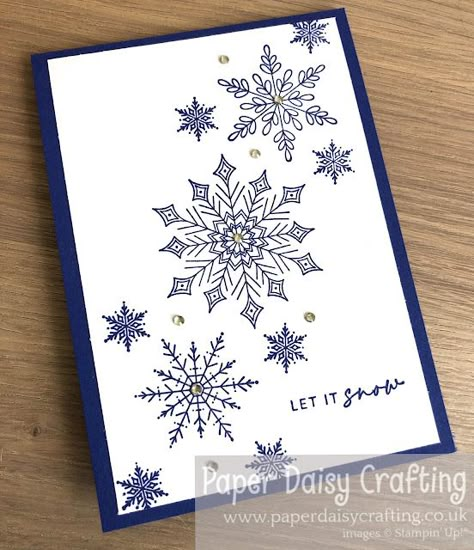 Su Joyful Flurry Cards, Stampin Up Joyful Flurry Cards, Christmas Card Snowflake, Joyful Flurry Stampin Up Cards, Stampin Up Joyful Flurry, Snowflake Sticker, Stamped Christmas Cards, Paper Daisy, Holiday 2022