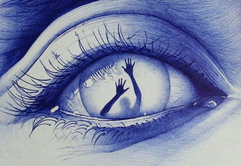 Stylo Art, Ballpoint Pen Art, Eyeball Art, Prison Art, Ballpoint Pen Drawing, Chicano Art Tattoos, Eyes Artwork, Pen Art Drawings, Meaningful Drawings