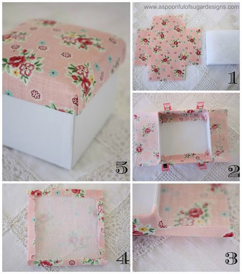 Fabric Covered Boxes, Diy Storage Boxes, Altered Boxes, Fabric Boxes, Pretty Box, Cardboard Crafts, Diy Box, Craft Box, Fabric Projects