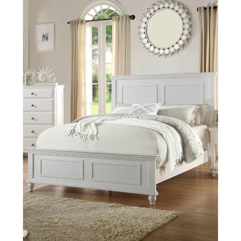 Mission Style Beds, Letto King Size, Lit King Size, White Bed, Standard Bed, Bed Bedroom, Panel Headboard, Wood Beds, Panel Bed