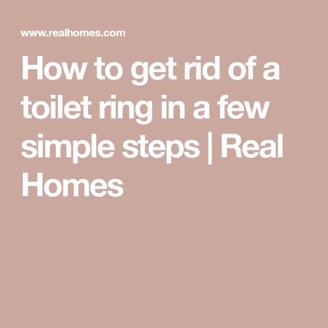 How to get rid of a toilet ring in a few simple steps | Real Homes Toilet Bowl Ring, Heinz Vinegar, Toilet Ring, Toilet Cleaning Hacks, Real Homes, Vinegar Cleaning, Toilet Cleaner, Distilled White Vinegar, Cleaning Chemicals