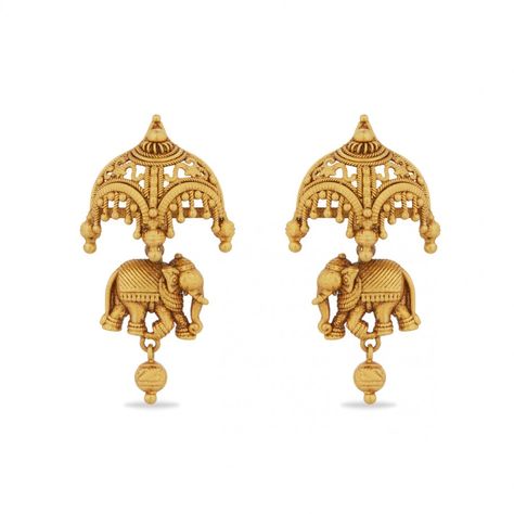 Ariana Elephant Earrings Peacock Earrings, Gold Chain Design, Elephant Earrings, Elephant Ears, Yellow Gold Earrings, Chain Design, Yellow Gold Earring, Gold Earring, Gold Price