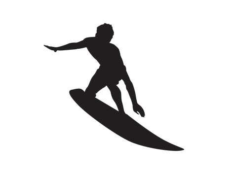 Silhouette of a Surfer Ocean Wave Wave Silhouette, Surfer Silhouette, Ocean Wave, Graphic Design Projects, Ocean Waves, Free Png, Design Projects, Royalty, Royalty Free