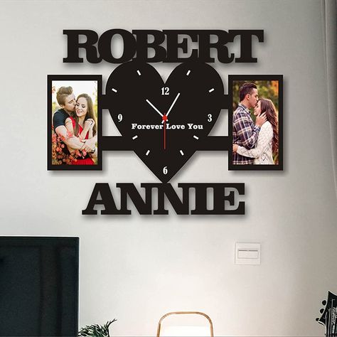 Personalized Basketball Clock Wall Couple Photo Frame, Photo Gifts Diy, Sister Wedding Gift, Hairdresser Gift, Custom Clocks, Personalized Basketball, Retro Wall Clock, Laser Art, Christmas Material