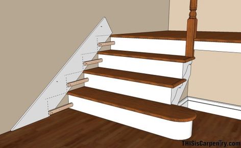 Stair Skirt Board, Stairs Skirting, How To Install Baseboards, Redo Stairs, Stairs Trim, Baseboard Styles, Baseboard Trim, Staircase Remodel, Staircase Makeover