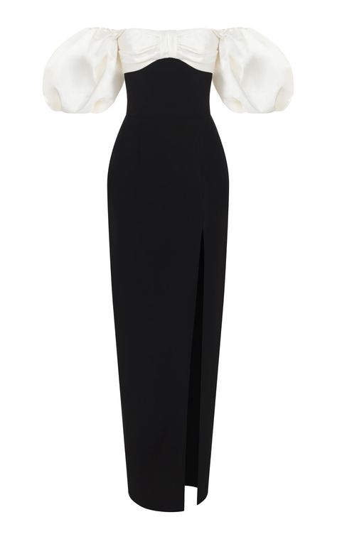 Puff Sleeve Evening Gown by RASARIO for Preorder on Moda Operandi