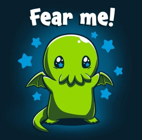 Cute Cthulhu, Cthulhu Tattoo, Nerdy Shirts, Cthulhu Mythos, Me Design, Cute Kawaii Animals, Kawaii Chibi, Cute Animal Pictures, Cute Chibi