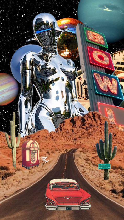 Pop Futurism, Ancient Futurism, Vintage Space Art, Futurism Art, Retro Future, Psychadelic Art, Magazine Collage, Pop Art Wallpaper, Futuristic Art