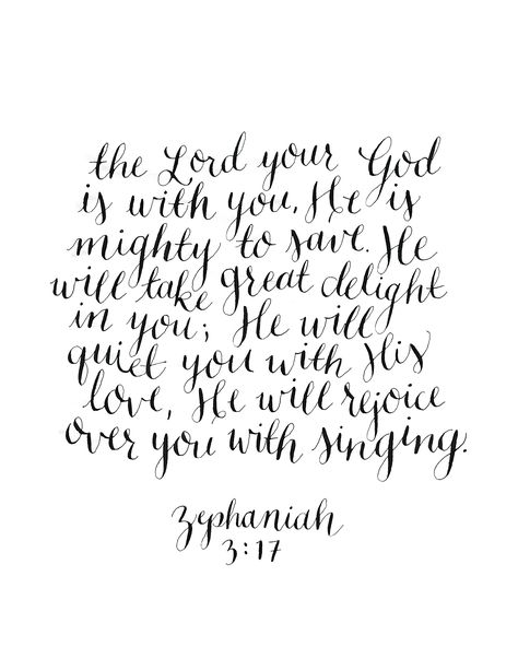 Zephaniah 3:17 He Will Quiet You With His Love, He Will Rejoice Over You With Singing, Zephaniah 3:17, Inspiration Scripture, Quotes Loyalty, Bible Quotes About Love, Best Bible Quotes, Faith Quotes Christian, Quotes Faith