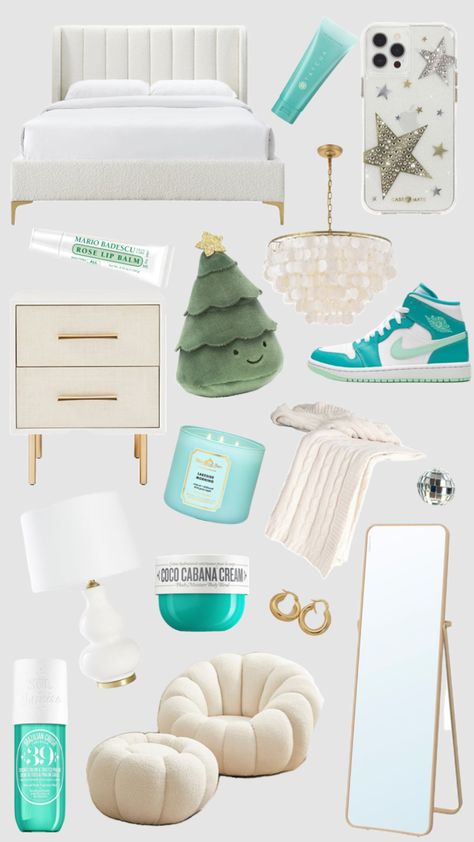 #room #homedecor #vibes #outfitinspo #vintage #nature #beauty #green #teal Aesthetic Teal Room, Teal Accessories Bedroom, Aqua Room Aesthetic, Turquoise Room Accessories, Teal Bedroom Ideas For Teens, Teal Room Aesthetic, Teal Teenage Girl Bedroom Cozy, Shuffles Room, White Girls Bedroom