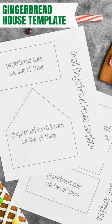 This Gingerbread House Template Printable is exactly what you need to make a cute gingerbread house recipe.  Print it off, and make gingerbread houses year after year. Gingerbread House Template Printable, Gingerbread House Icing, Cute Gingerbread House, Homemade Gingerbread House, Gingerbread House Patterns, Ginger Bread House Diy, Gingerbread House Recipe, Gingerbread House Template, Gingerbread Party