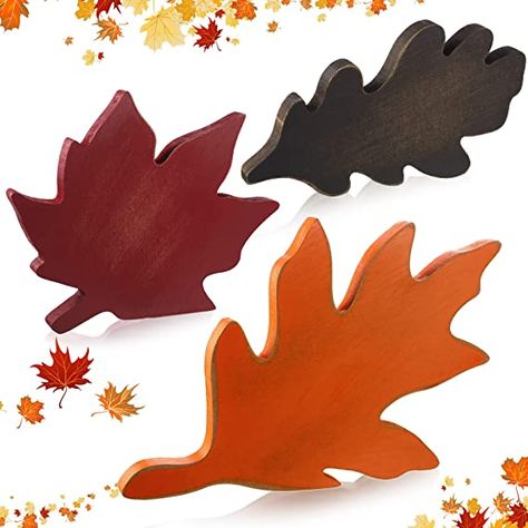 Amazon.com: Qunclay 3 Pieces Fall Tiered Tray Decor Thanksgiving 3D Wood Maple Leaf Block Freestanding Farmhouse Autumn Leaves Signs Rustic Fall Harvest Table Centerpieces Fall Decorations for Home Party Decor : Home & Kitchen Harvest Table Centerpieces, Fall Tray Decor, Thanksgiving Table Centerpieces, Fall Decorations For Home, Fall Tray, Paper Bag Crafts, Fall Tiered Tray Decor, Nature Projects, Home Party Decor