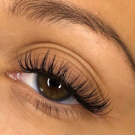 Long Full Eyelashes Natural, Straight Eyelash Extensions, Simple Eyelash Extensions Styles, Long Eyelashes Naturally Aesthetic, Simple November Nail Designs, Simple Eyelash Extensions, Fall Nails With Rhinestones, Naturally Long Eyelashes, Doll Eye Lash Extensions