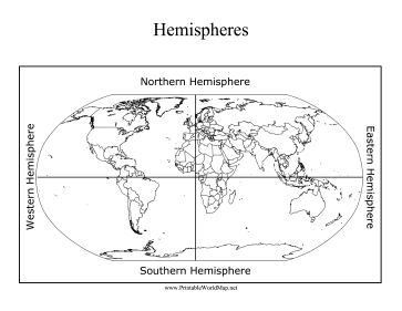 The Northern, Eastern, Southern, and Western hemispheres are indicated on this printable world map. Free to download and print Hemispheres Activities Social Studies, Western Hemisphere Geography, Western Hemisphere Social Studies, Hemisphere Worksheets, Social Geography, 5th Grade Geography, Cc Foundations, Latitude And Longitude Map, Printable World Map