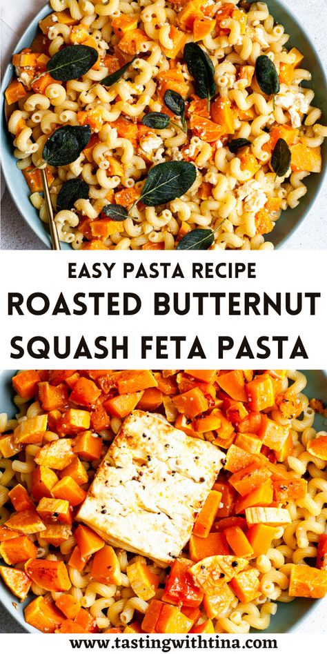 Fall Pasta Bake, Butternut Squash Recipes Pasta, Butternut Squash Casserole, Fall Pasta, Frozen Butternut Squash, Easy Pasta Recipe, Recipe For Fall, Garlic And Olive Oil, Fall Meal