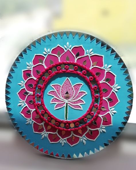 Lipan Art Mirror Work Diy Round, Mirror Work Diy, Lipan Art Mirror Work, Lipan Art Mirror Work Diy, Lippin Art, Lippan Artwork, Lippon Art, Clay Frame, Lipan Art