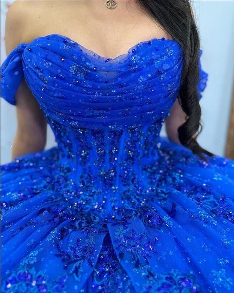 King Blue Sparkly Quinceanera Dresses Off Shoulder Fairy Skirt Applique Sequins robe de princesse bleu royale Sweet 15 robe gown - AliExpress 15 Dresses Blue, Sparkly Quinceanera Dresses, Royal Blue Quinceanera Theme, Blue Quince Dress, Blue Quinceanera Theme, Royal Blue Quinceanera Dresses, Royal Blue Quince, Royal Blue Quinceanera, Corset Ball Gowns