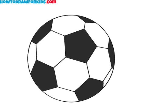 How to Draw a Football - Easy Drawing Tutorial For Kids Ball Drawing For Kids, Drawing Ideas Football, Football Drawing Easy, Soccer Drawing, Football Drawing, Easy Drawing Tutorial, Drawing Tutorials For Kids, Coloring Supplies, Drawing Simple