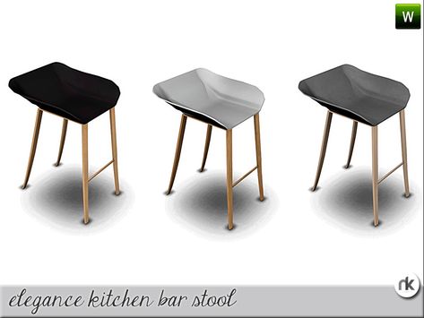 Sims4 Kitchen, Sims Kitchen, Kitchen Stools With Back, Furniture Cc, Sims 4 Kitchen, Sims 4 Tsr, Cc Furniture, Kitchen Stool, Kitchen Lounge