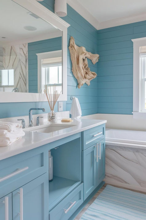 40 Coastal Bathroom Ideas for a Tranquil Beach-Inspired Home