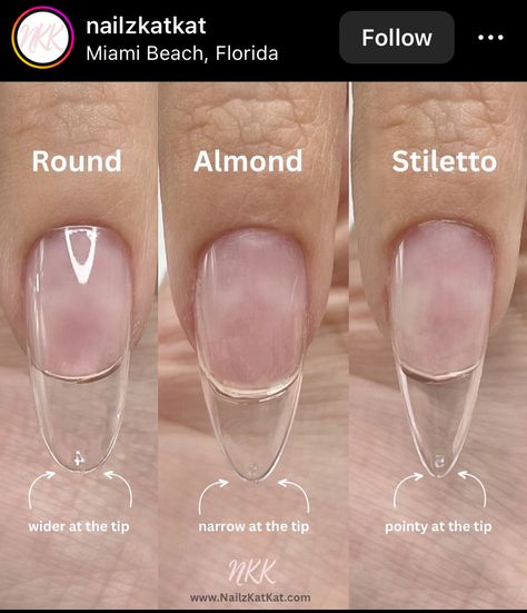 Rounded Stiletto Nails, Long Round Nails, Round Shaped Nails, Round Nail Designs, Pointy Nails, September Nails, Almond Nail, Round Nails, Fall Nail Colors