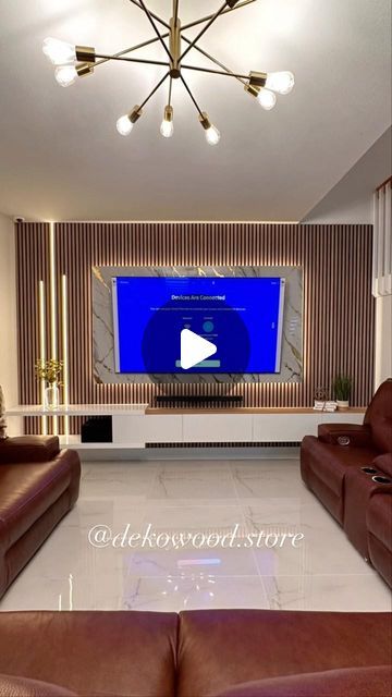 Dekowood | Wood Slats | TV Walls| MIAMI| USA on Instagram: "entertainment center , simply elegant" Wood Slat Entertainment Wall, Wall Paneling Ideas Living Room Tv, Slatted Tv Wall, Wood Slat Wall Tv, Slat Tv Wall, Wood Slat Tv Wall, Tv Walls, Wood Slat Wall, Slat Wall