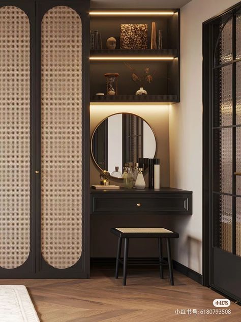 Walking Closet Indian, Wardrobe Design Bedroom Rattan, Japandi Style Wardrobe, Rattan Wardrobe Design, Modern Farmhouse Wardrobe, Modern Classic Wardrobe Design, Mediterranean Wardrobe, Indian Wardrobe Ideas Bedroom, Black Wardrobe Bedroom