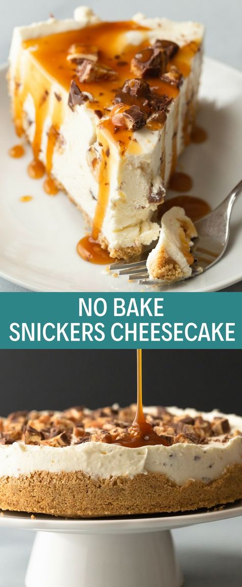 Rich Cheesecake, Snickers Cheesecake, Dessert Oreo, Easy No Bake Cheesecake, Baked Cheesecake Recipe, Desserts Vegan, Keto Brownies, Easy No Bake, Bake Cheesecake