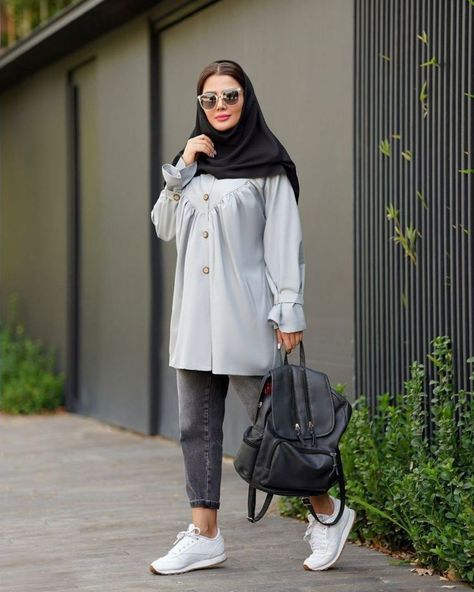 Pin by Kurdman on بانوان ایرانی | Stylish clothes for women, Student fashion, Modest fashion outfits Iranian Dress, Iranian Style, Student Style, Girly Style Outfits, Fashion Modest, Trendy Shirt Designs, Iranian Women Fashion, Hijabi Outfits Casual, Modesty Fashion